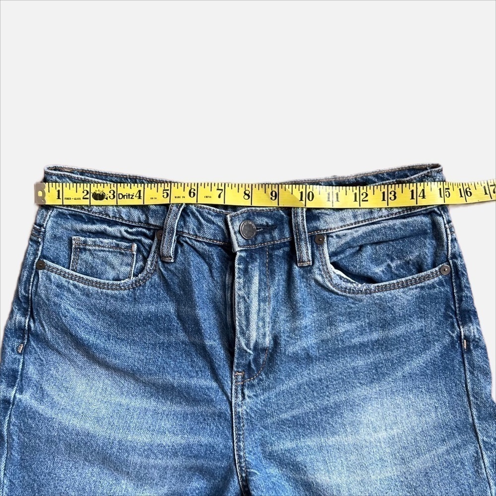 Blank NYC Stagger Raw Hem Straight Leg Cropped Jeans Size 28 - Picture 8 of 13